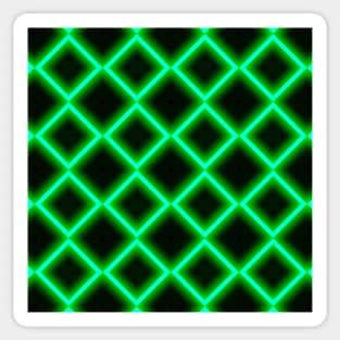 Cool Bright Green Neon Diamond Pattern Sticker